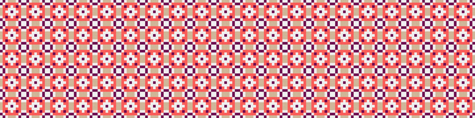 Fototapeta premium Abstract Cross Pattern Dots Logo generative computational art illustration