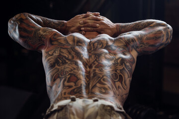 brutal tattooed man