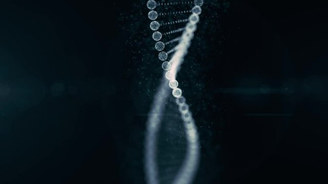 Abstract 3d DNA molecule. Medical science and chemistry biology. Gene cell background with copy space for text or logo. Concept of innovation technology design of genetics information.