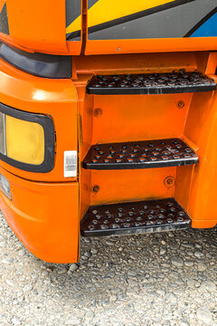 Big Truck Running Board Close-up