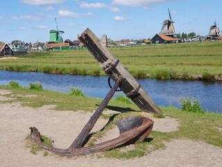 Alter Anker in Zaanse Schanz, Niederlande old anchor at Zaanse Schanz, Netherlands