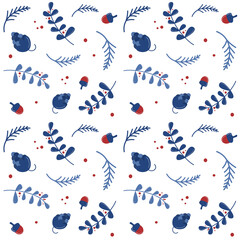 Cute lovely christmas seamless vector pattern background illustration with holidays design elements