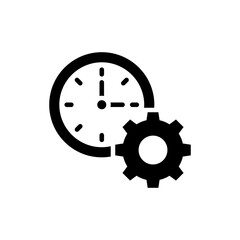 Time Management Vector Style Solid Icon. Business and Finance EPS 10 File
