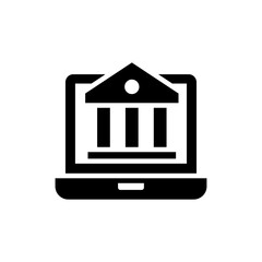 E banking Vector Style Solid Icon. Business and Finance EPS 10 File