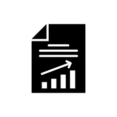 Growth Vector Style Solid Icon. Business and Finance EPS 10 File