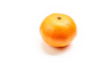 Tangerine or clementine isolated on white background. Healthy fruit