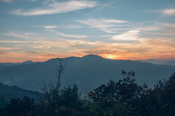 View of the Savena Valley seen in Monzuno while hiking the 