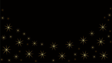 Black background, with gold star design