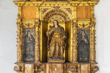 Obraz premium San Francisco Church and Convent, Santa Lucia retable, Quito, Pichincha Province, Ecuador, Unesco World Heritage Site