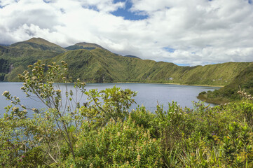 Fototapeta na wymiar Cuicocha crater lake, Imbabura Province, Ecuador
