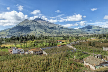 Fototapeta na wymiar Imbabura volcano, Imbabura Province, Ecuador
