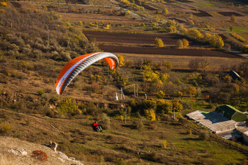 paraglider in the mountains