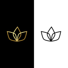 Naklejka premium Leaf logo icon vector template.