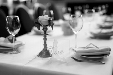 elegant wedding decorations made of natural flowers and green elements