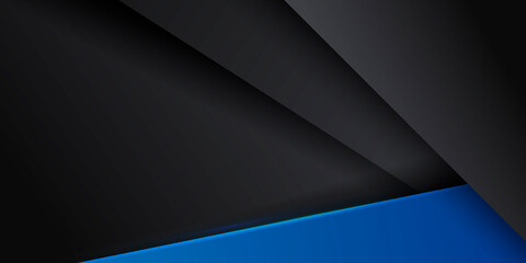 Fototapeta premium Black and blue abstract contrast background. Vector illustration design for presentation, banner, cover, web, flyer, card, poster, wallpaper, texture, slide, magazine