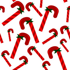 set of red CHRISTAMS STICK CANDY isolated on white