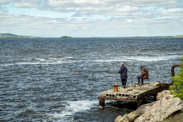 two fishermen fishing