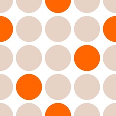 Abstract seamless pattern with colorful dots isolated on white background