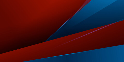 Fototapeta premium Red gradient blue box rectangle traingle abstract background vector presentation design