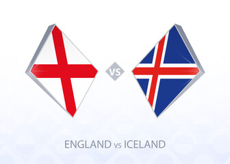 Europe football competition England vs Iceland, League A, Group 2.
