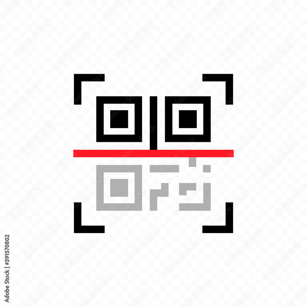 Poster qr scan icon. read bar code, mobility, generating app, coding. encode, matrix, ecommerce, software, 