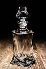 bottle of perfume. decanter glass