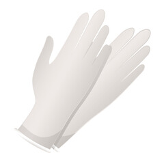 first AID gloves icon on white background