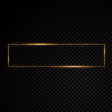 Minimal rectangle vector frame isolated on black