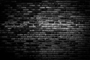 Black brick walls that are not plastered background and texture. The texture of the brick is black....