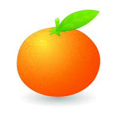 Tangerine Fruit Emoji Vector Design. Orange Art Illustration Agriculture Farm Product.