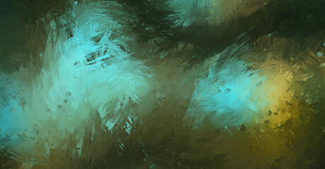 Painted composition with vibrant brush strokes. Textured colorful painting. Paint brushed wallpaper.