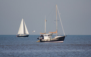 yacht in the sea