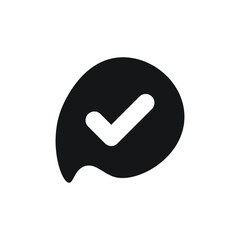 Icon vector graphic of check mark, good for template web