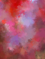 Abstract background of colorful brush strokes. Brushed vibrant wallpaper. Painted artistic creation. Unique and creative illustration.