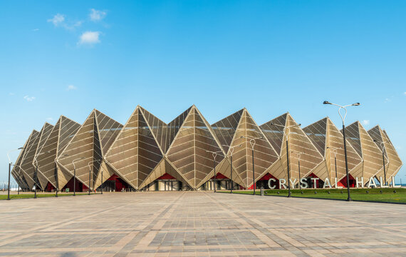 Baku, Azerbaijan – August 2, 2020. Crystal Hall sports and events center in Baku, Azerbaijan