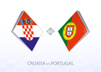 Europe football competition Croatia vs Portugal, League A, Group 3.
