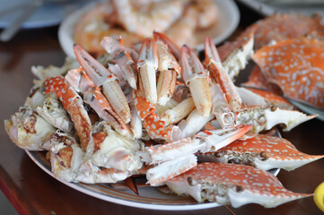 streamed crab or boiled crab