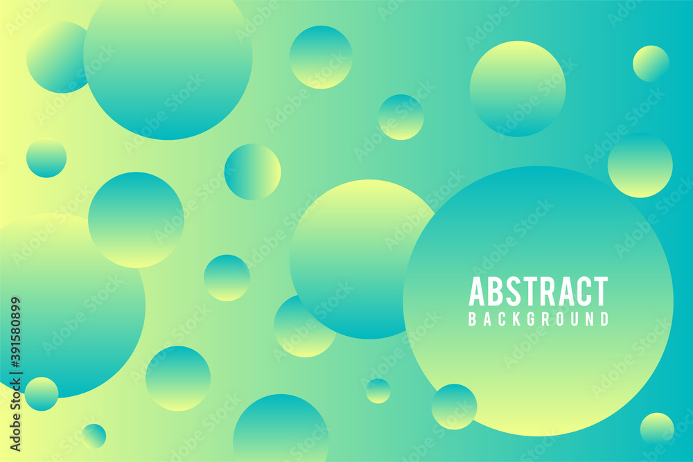 Wall mural abstract background with gradient colors and round shapes. vector illustration