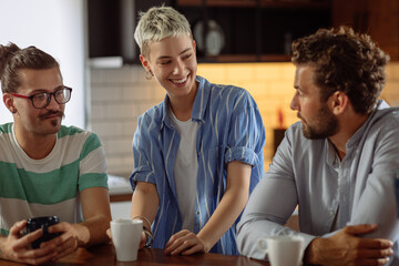 Weekend relax with friends