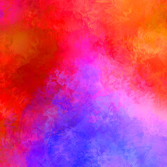 Painted composition with vibrant brush strokes. Textured colorful painting. Paint brushed wallpaper.