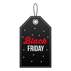 Black friday lettering in a black card