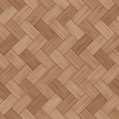 Floor wood parquet. Flooring wooden seamless pattern. Design laminate. Parquet rectangular tessellation. Floor tile parquetry plank. Hardwood tiles. Rectangles slabs brown wooden. Vector background