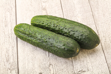 Ripe organic natural green cucumber