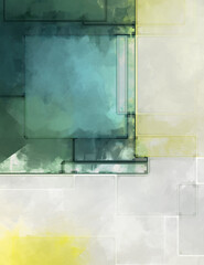 Modern art. Colorful contemporary artwork. Color strokes of paint. Brushstrokes on abstract background. Brush painting.