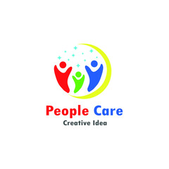People Care Logo template vector icon