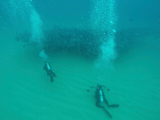 person snorkeling in the sea