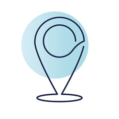 location indicator symbol one line style