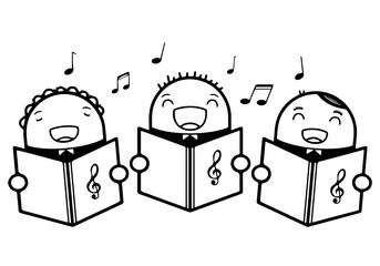 Kid choir for painting