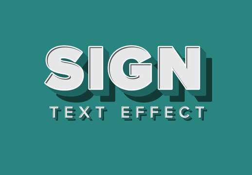 Sign 3D Text Style Effect