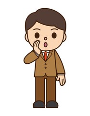 耳打ち スーツ 男性